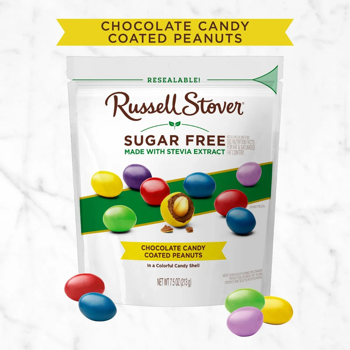 Russell Stover 無糖聰明豆花生朱古力 - 213g