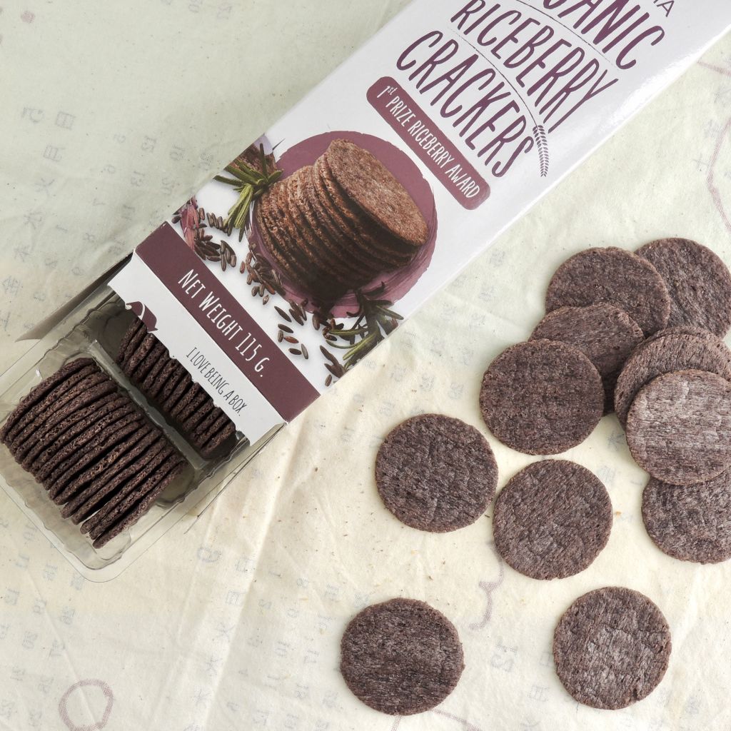 BioAsia Organic Riceberry Crackers 無糖無麩質純素有機紫莓糙米原味脆餅 - 115g