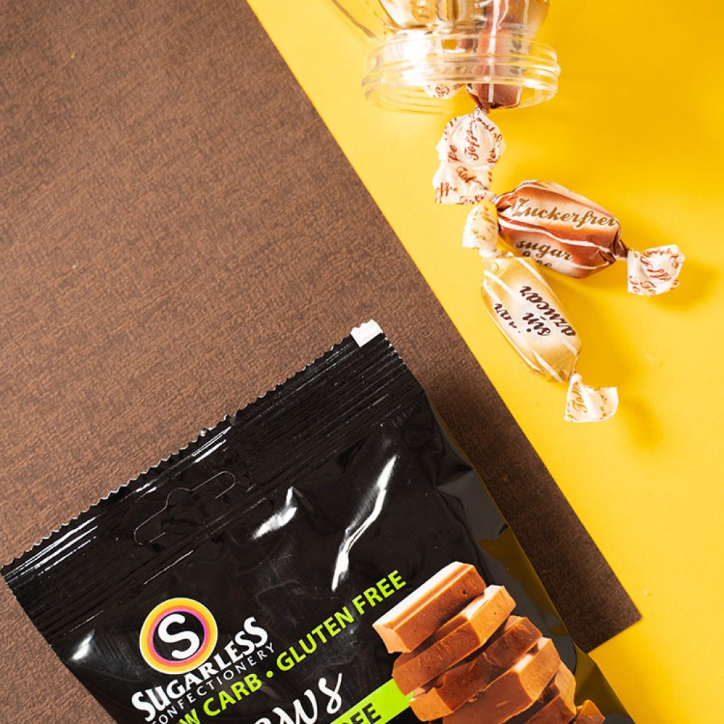 Sugarless Vanilla Toffee Chocolate Soft Candy - 70g