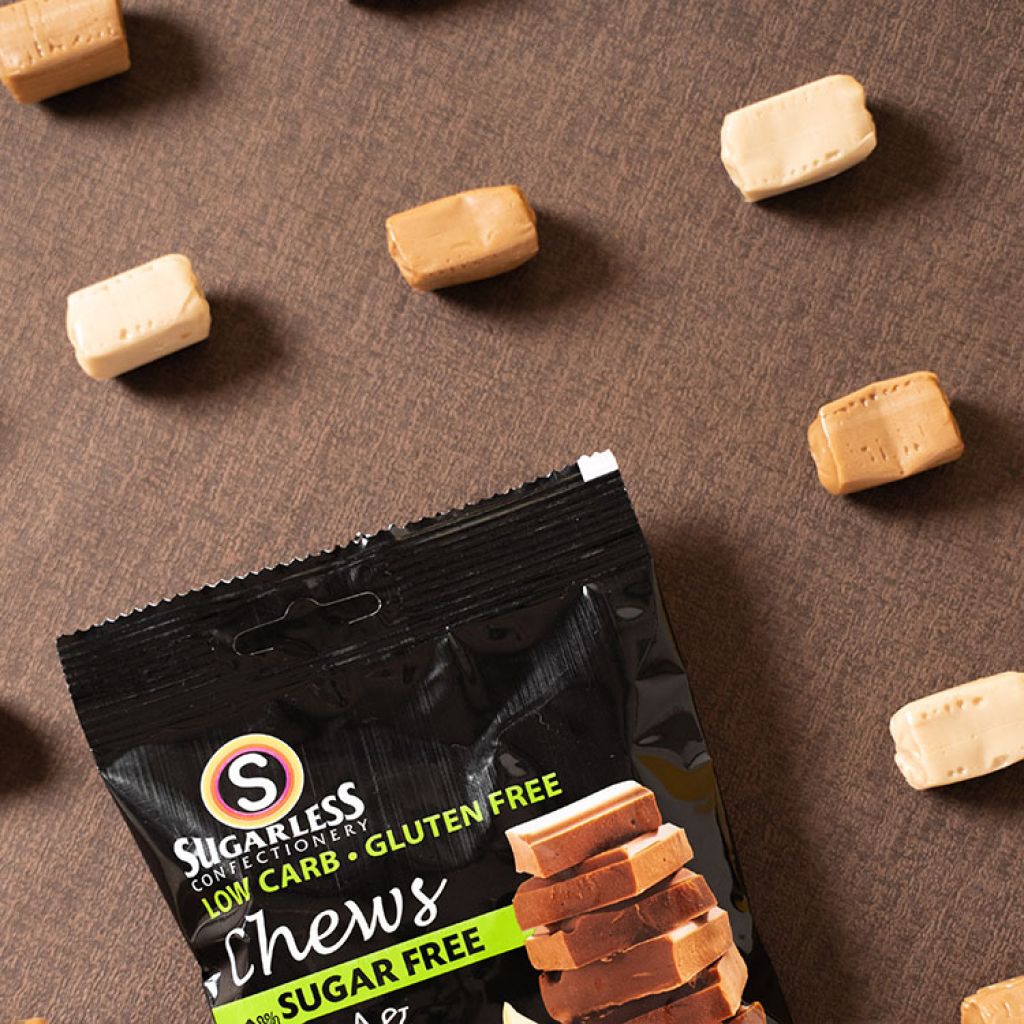 Sugarless Vanilla Toffee Chocolate Soft Candy - 70g