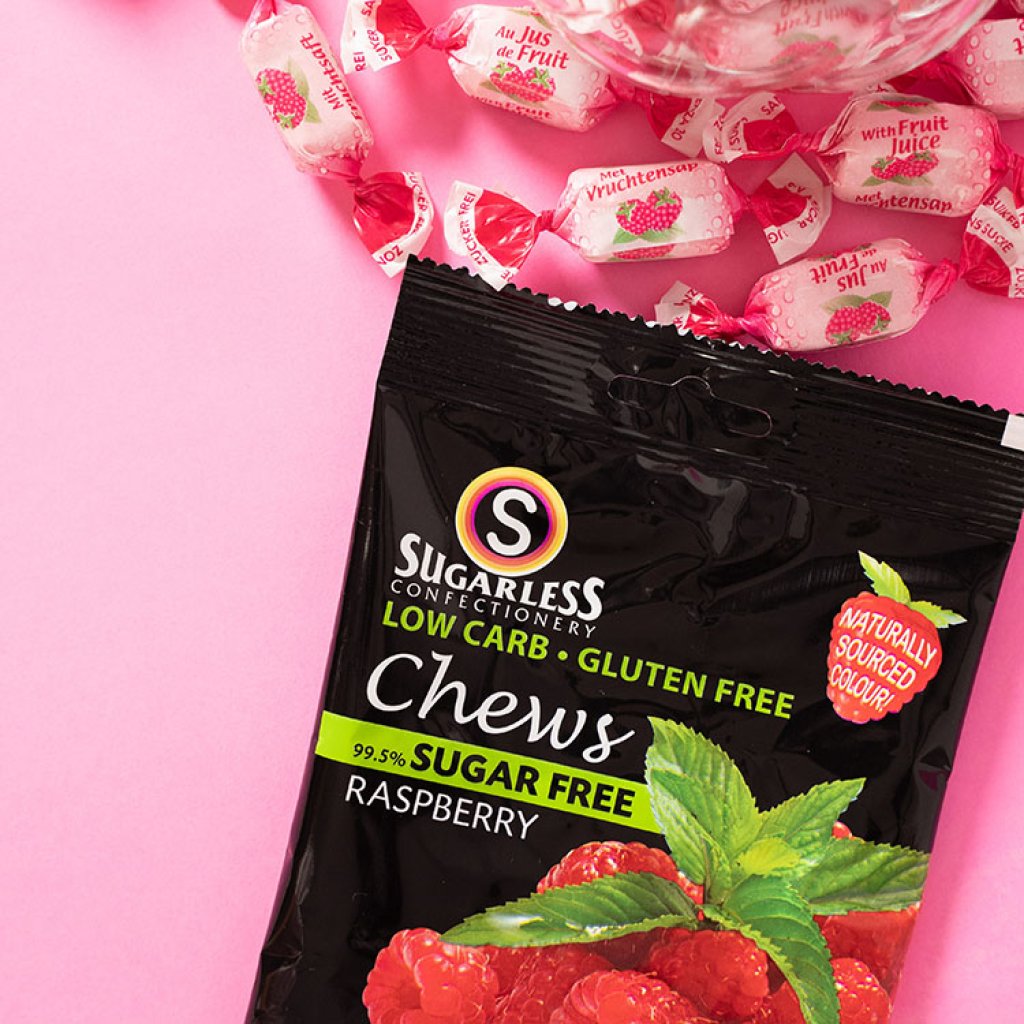 【1箱20包】Sugarless 無糖紅莓軟糖 - 70g
