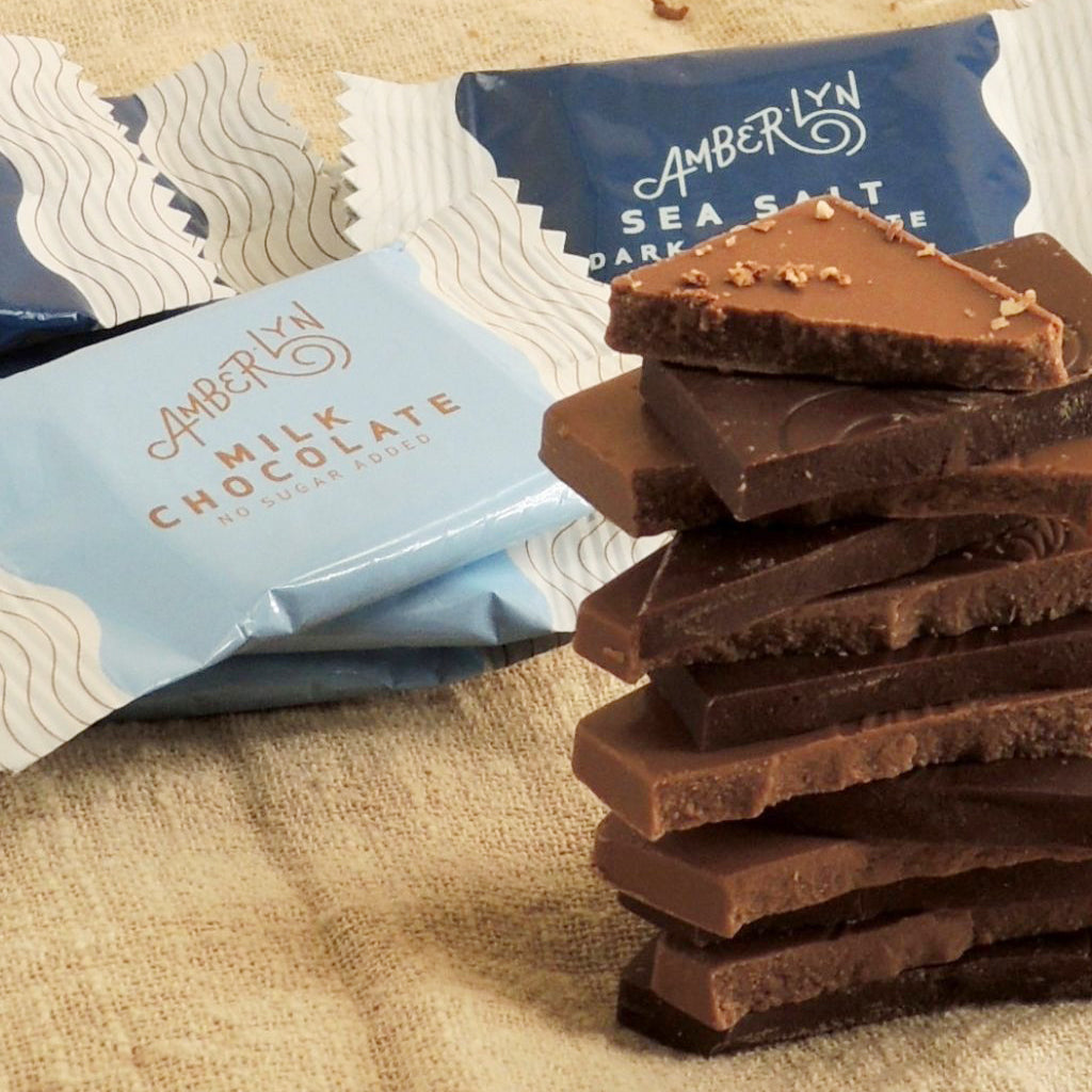 Amberlyn Dark Chocolate Sea Salt Bites 無糖海鹽方塊黑朱古力 - 142g