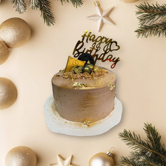 Sugar Free Chocolate Gold Foil Angel Food Cake