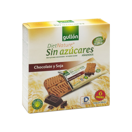 Gullon Cookie With Chocolate Chips & Soja (No Added Sugars) 無糖朱古力黃豆曲奇餅 - 144g