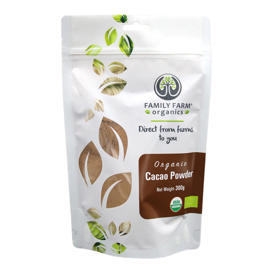 Family Farm Organics Organic Raw Cacao Powder No Added Sugar Organic Raw Cacao Powder - 300g
