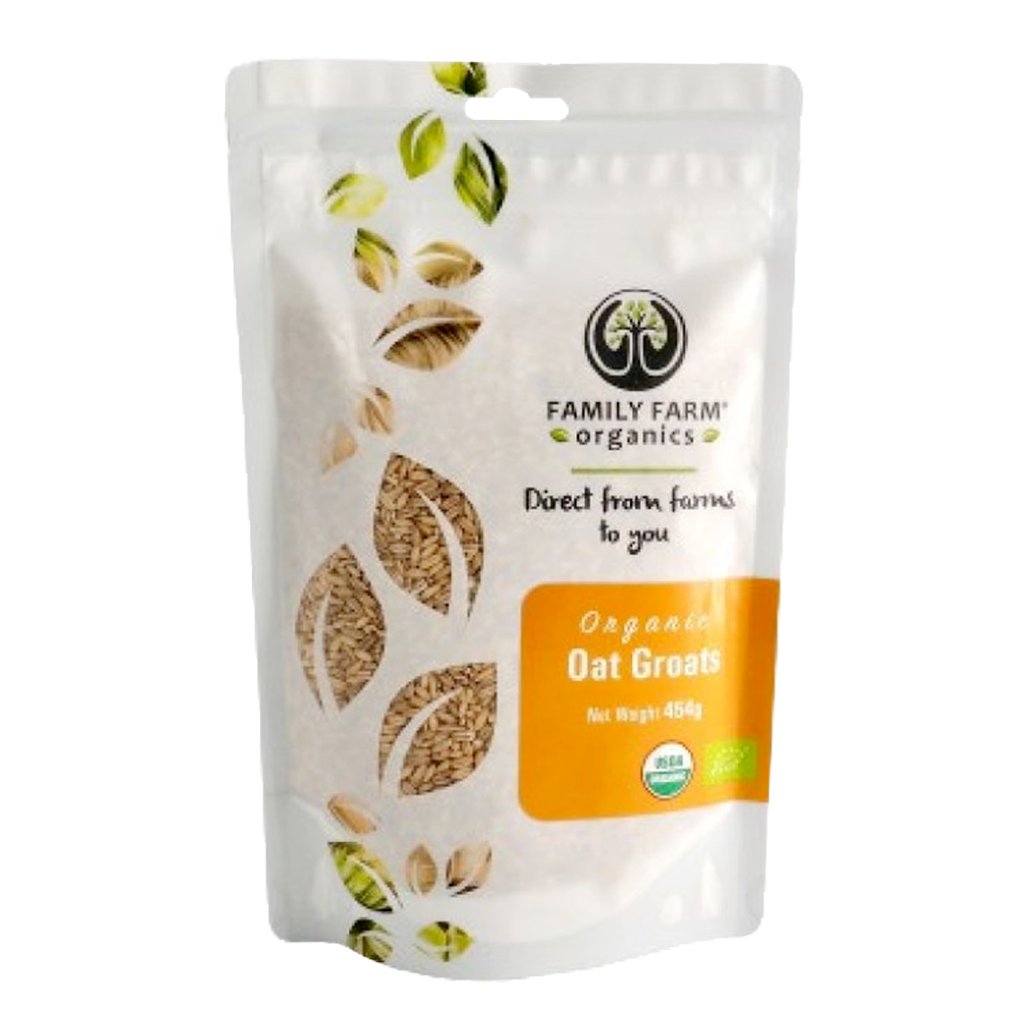 Family Farm Organics Oat Groats - 454g