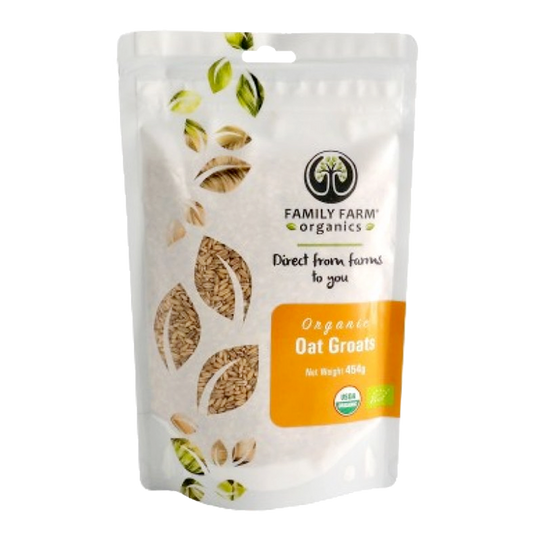 Family Farm Organics Oat Groats - 454g