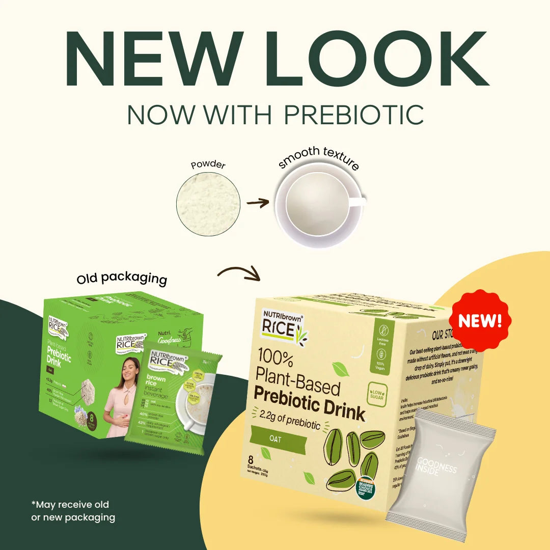 NutriBrownRice natural instant brown rice cereal - oatmeal 35g 8 packs