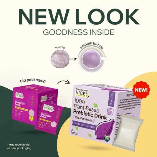 NutriBrownRice natural instant brown rice cereal - purple sweet potato 35g 8 packs