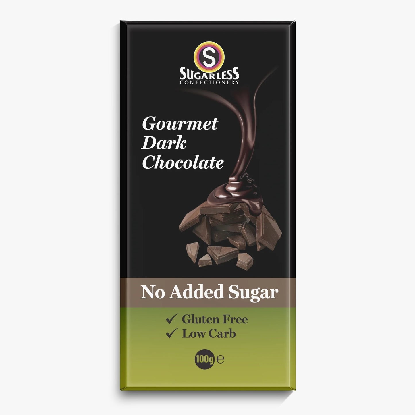 Sugarless Gourmet Dark Chocolate 無糖黑朱古力 (排裝) - 100g
