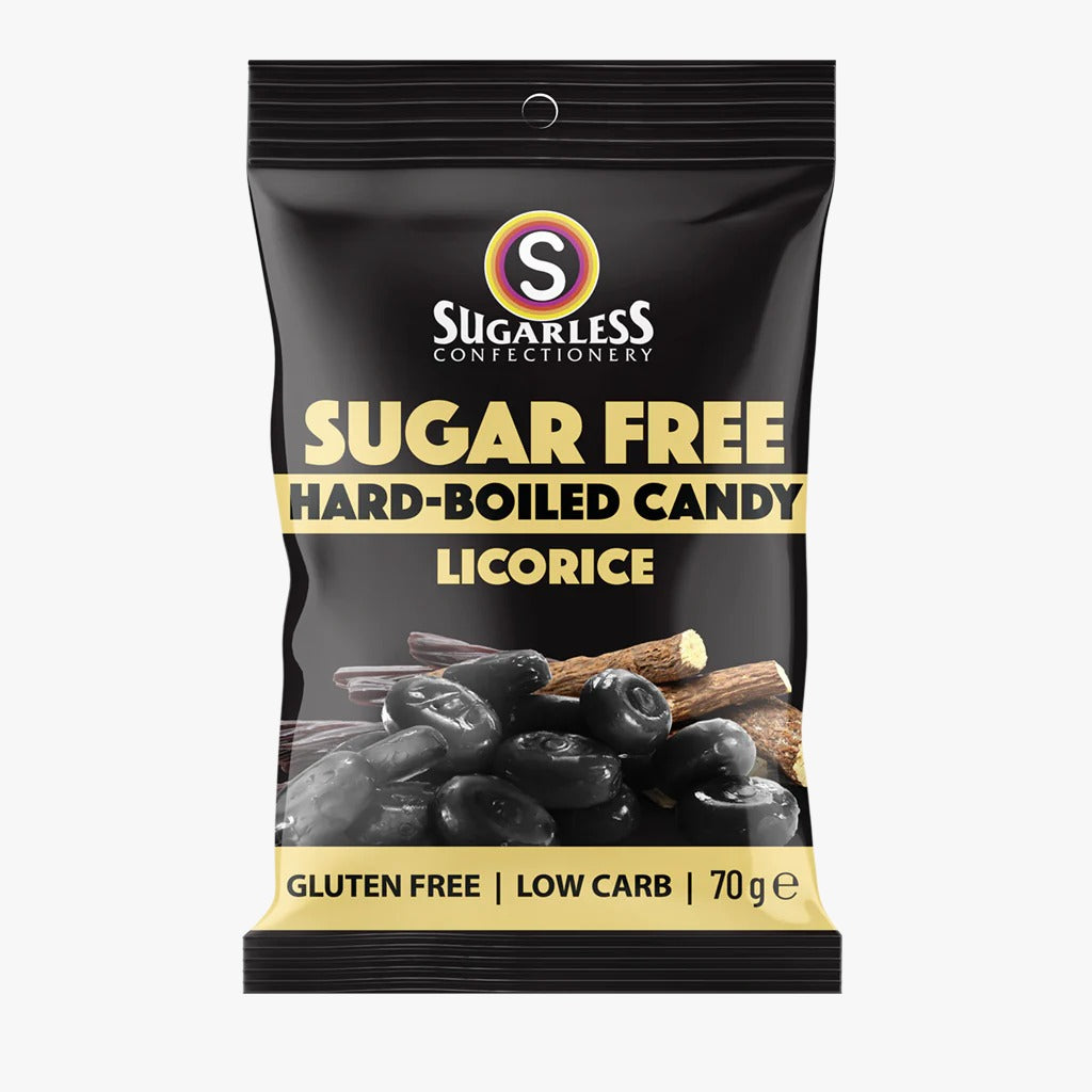 Sugarless Hard-boiled Licorice - 70g