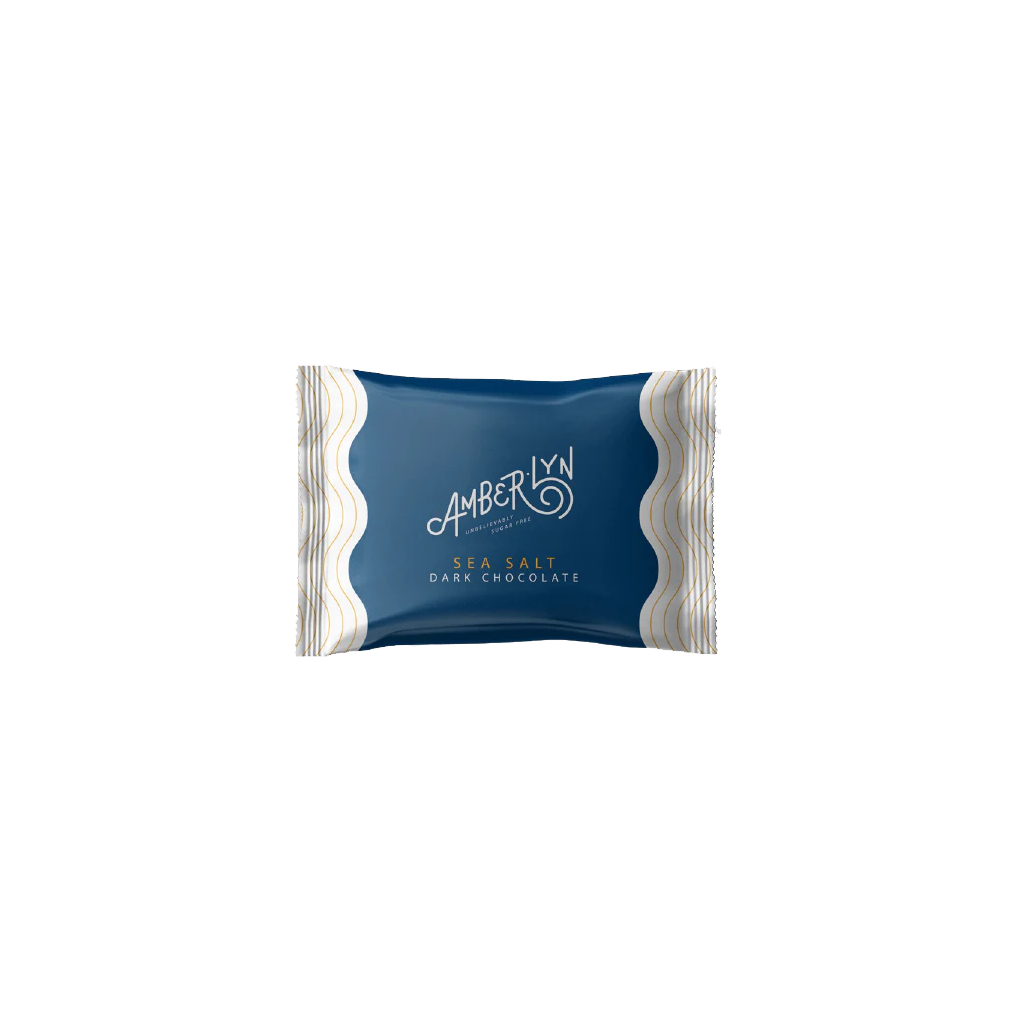 Amberlyn Dark Chocolate Sea Salt Truffles Sugar Free Sea Salt Soft Center Dark Chocolate - 204g