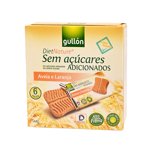 Gullon Cookie with Oats and Orange (No Added Sugar) Oats and Orange Cookies - 144g