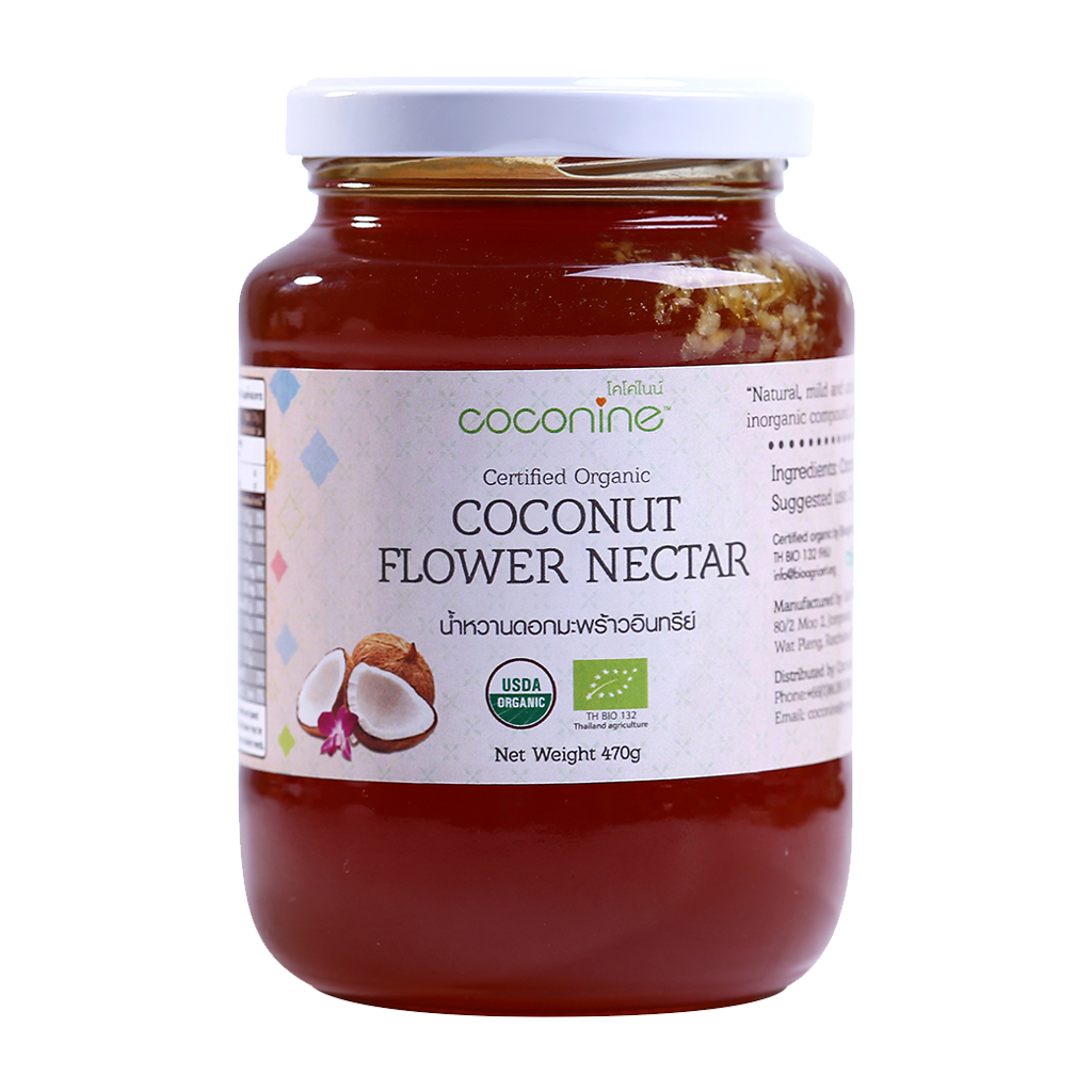 Coconine 有機無添加糖椰子花蜜( 玻璃瓶 ) - 470G
