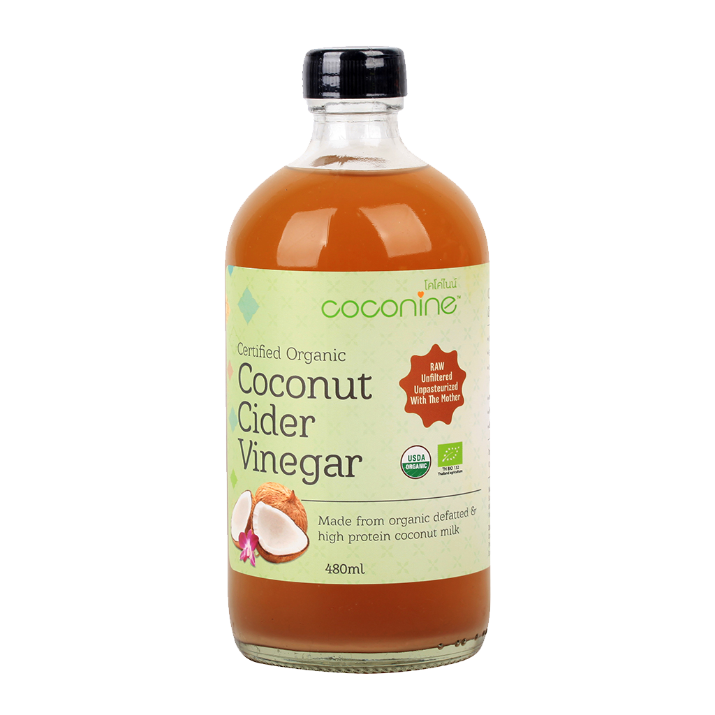 Coconine Organic Sugar-Free Coconut Vinegar (Glass Bottle) - 480ml