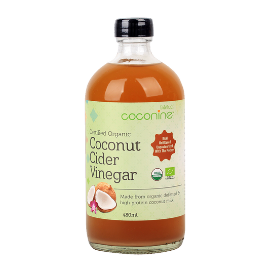 Coconine Organic Sugar-Free Coconut Vinegar (Glass Bottle) - 480ml