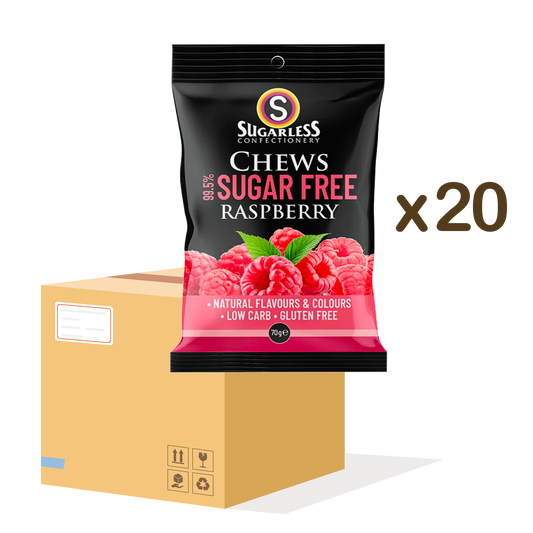 【1箱20包】Sugarless 無糖紅莓軟糖 - 70g