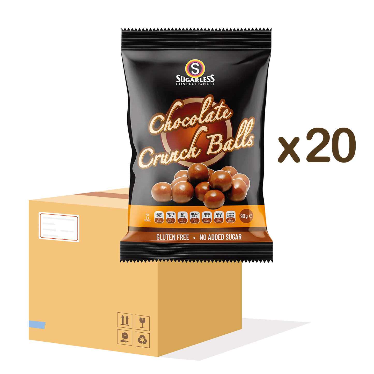 【1 box of 20 packs】Sugarless Maltissa Chocolate - 90g