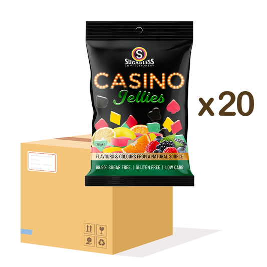 【1箱20包】Sugarless 無糖雜果啫哩軟糖 ( Casino ) - 70g