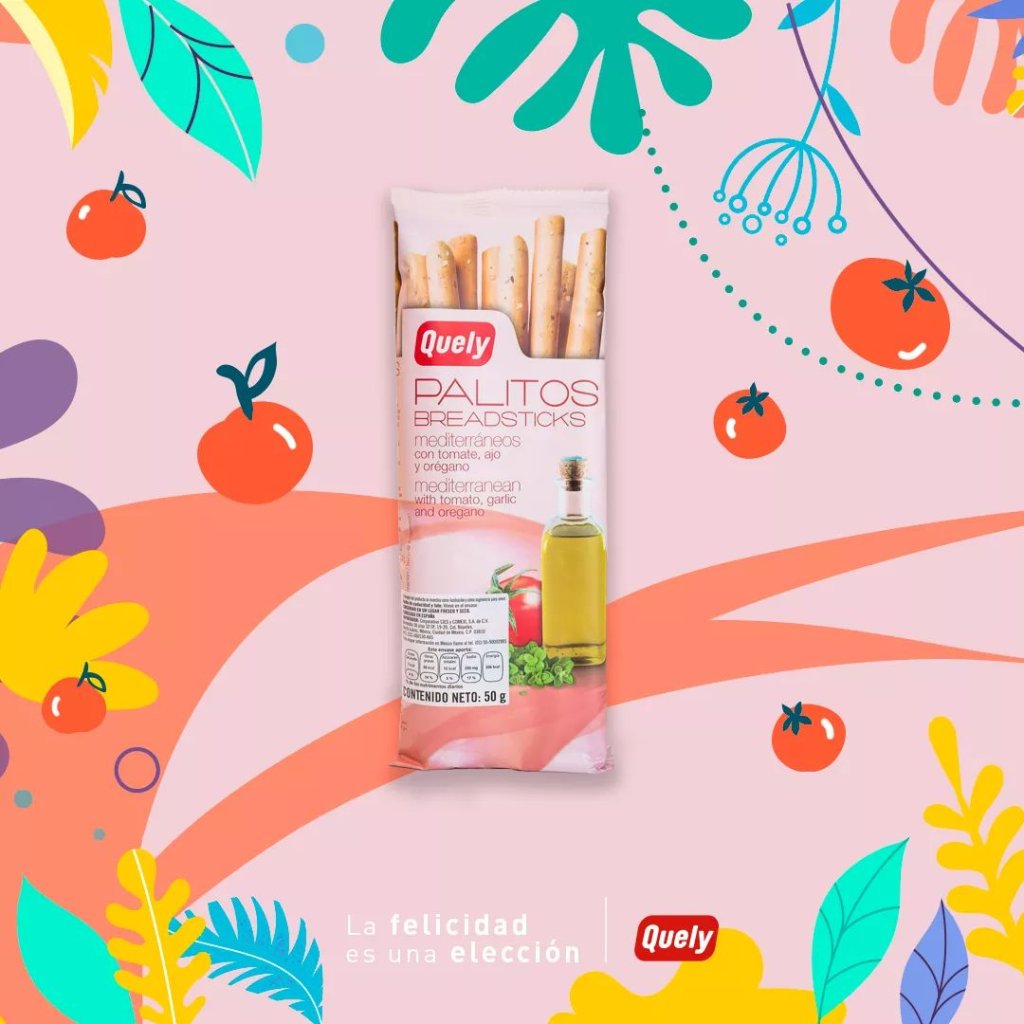 Quely Mediterranean Cracker Sticks - Tomato - 50g