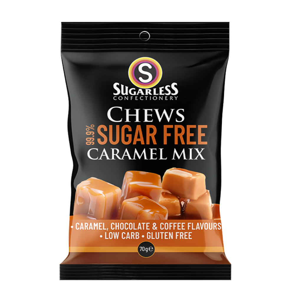 Sugarless Sugar Free Caramel Toffee Chocolate Soft Candy - 70g