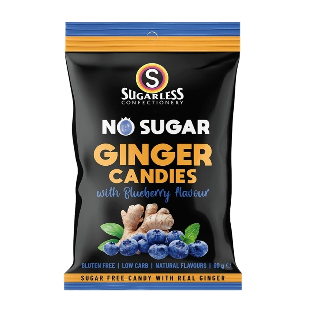 Sugarless Sugarless Blueberry Ginger Hard Candies - 60g