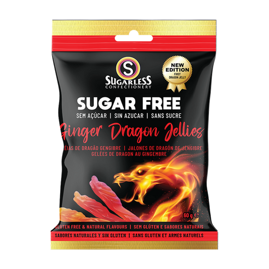 Sugarless Ginger Dragon Jellies 無糖火龍薑啫喱軟糖 - 70g