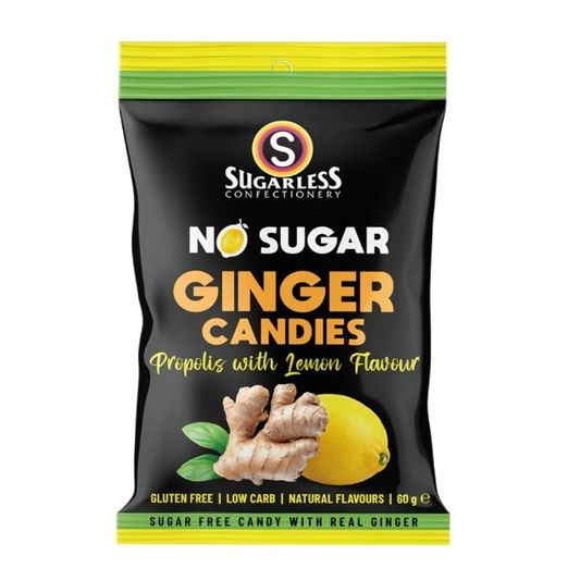 Sugarless 無糖檸檬薑蜂膠硬糖 - 60g