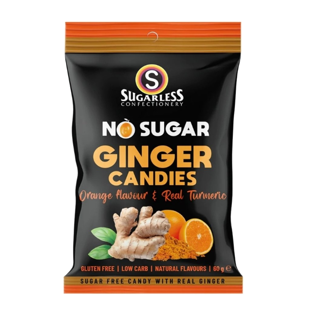 Sugarless 無糖香橙薑薑黃硬糖 - 60g