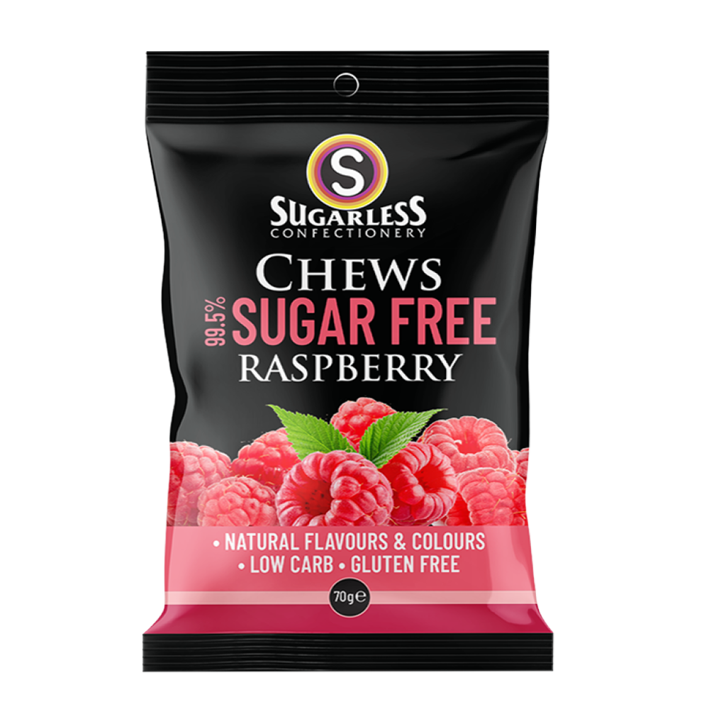 【1箱20包】Sugarless 無糖紅莓軟糖 - 70g