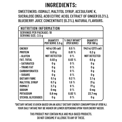 Sugarless Sugarless Blueberry Ginger Hard Candies - 60g 
