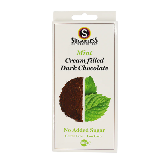 Sugarless Mint flavoured Cream Filled Dark Chocolate 無糖香滑薄荷朱古力 - 100g