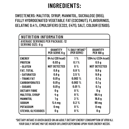 Sugarless Sugar Free Caramel Toffee Chocolate Soft Candy - 70g
