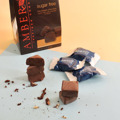 Amberlyn Dark Chocolate Mint Truffles Sugar-free Mint Soft Center Dark Chocolate - 204g