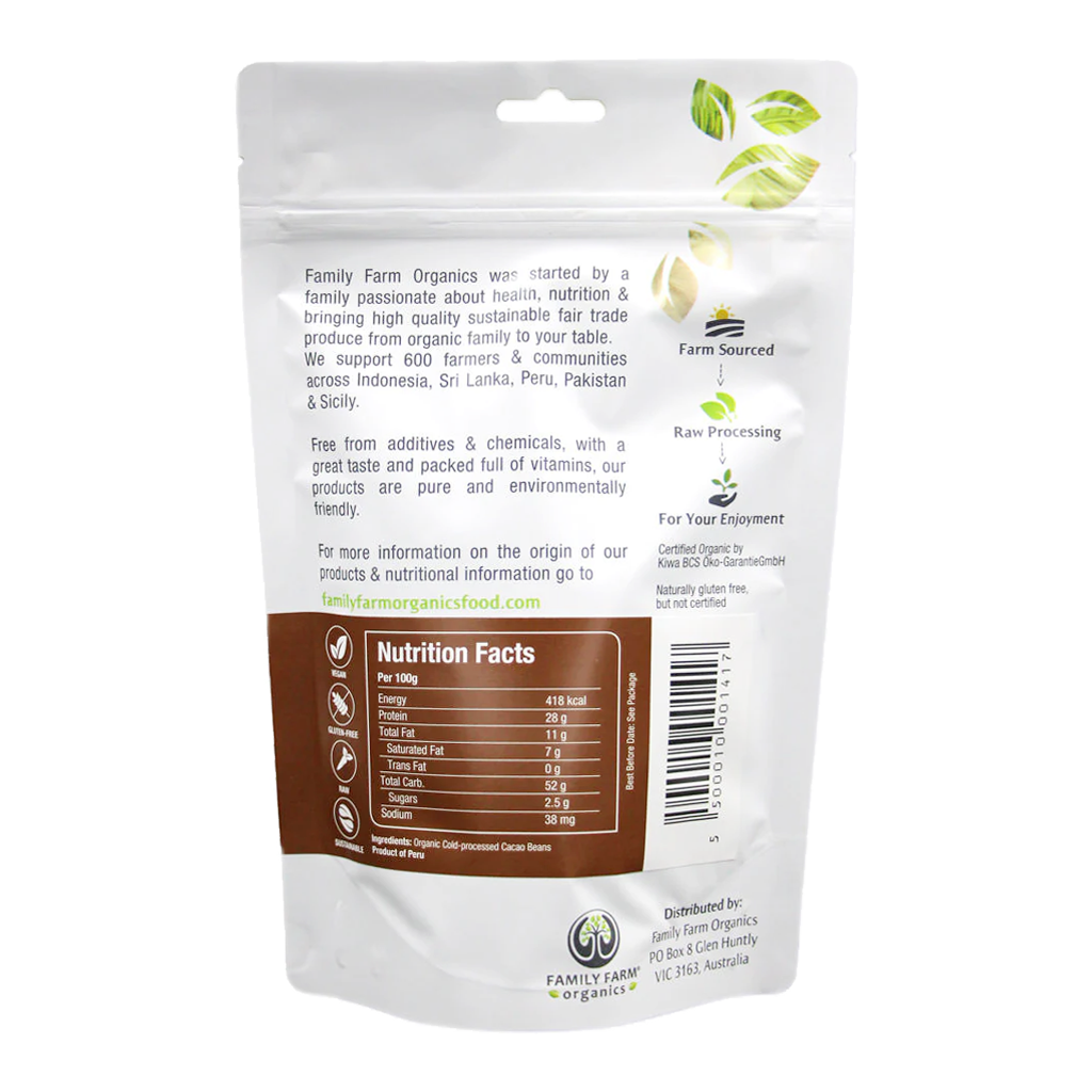 Family Farm Organics Organic Raw Cacao Powder 無添加糖有機生可可粉 - 300g