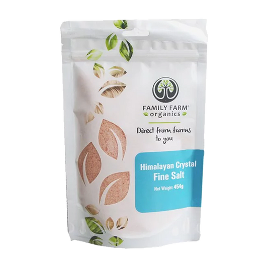 Family Farm Organics Himalayan Crystal Salt (Fine) Organic Himalayan Crystal Salt (Fine) - 454g