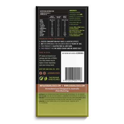 Sugarless Milk Chocolate Sugarless Chocolate (packed) - 100g