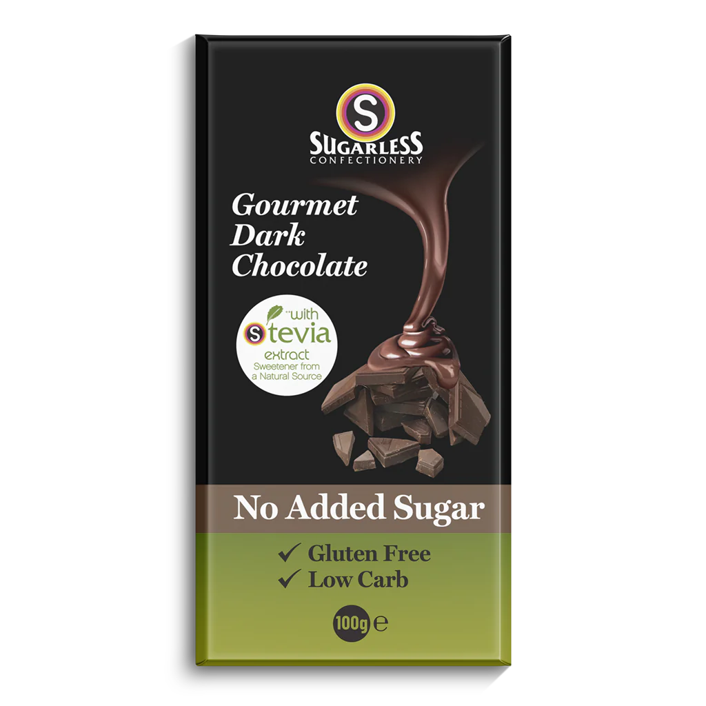 Sugarless Gourmet Dark Chocolate 無糖黑朱古力 (排裝) - 100g