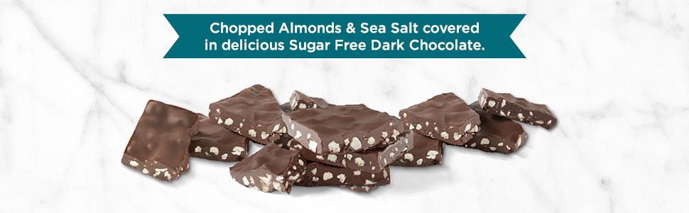 Russell Stover Almond and Seasalt bark 無糖海盬杏仁粒黑朱古力 7.5oz  <新品上市>