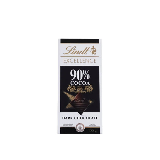 Lindt Excellence 90% Cocoa Dark Chocolate 瑞士蓮特醇排裝90%可哥黑巧克力 (新品上市)