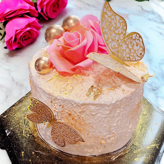 Sugar Free Chocolate Gold Foil Angel Food Cake