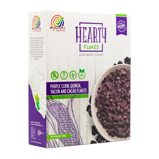 MyRoots Superfoods 100% Organic Hearty Flakes 有機紫粟米藜麥菊薯可可脆片 - 300g