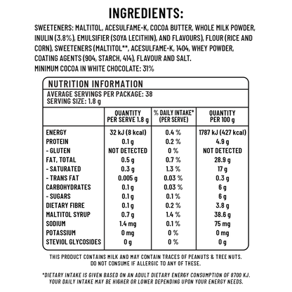 【1箱20包】Sugarless 無糖麥提莎白朱古力 - 90g