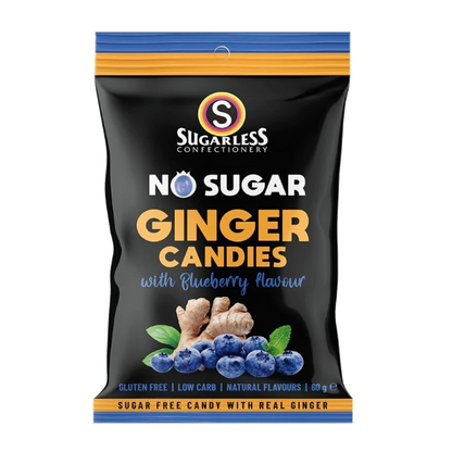 Sugarless Sugarless Blueberry Ginger Hard Candies - 60g 