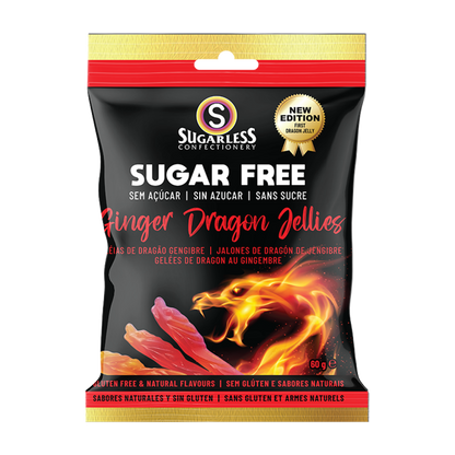 Sugarless Ginger Dragon Jellies Sugarless Ginger Dragon Jellies - 70g