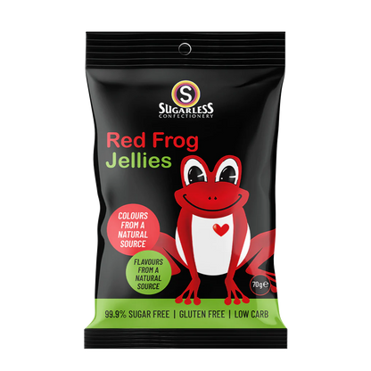 Sugarless Red Frogs 無糖士多啤梨青蛙啫喱軟糖 - 70g